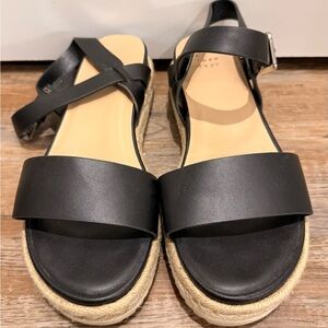 a new day Black Espadrille Sandals